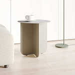 Cross журнальный столик серый из металла и кожи варинант исполнения - 1 | Loft Concept в Волгограде