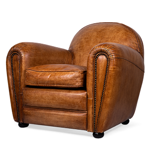 Кресло кожаное Old Town Flight brown