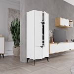 Комод белый с 4-мя дверцами на металлических ножках SPARK MULTIPURPOSE CABINET WHITE варинант исполнения - 8 | Loft Concept в Волгограде