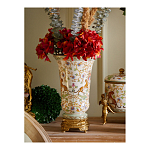 Ваза из фарфора на бронзовом основании Turquoise Blooming Garden варинант исполнения - 10 | Loft Concept в Волгограде