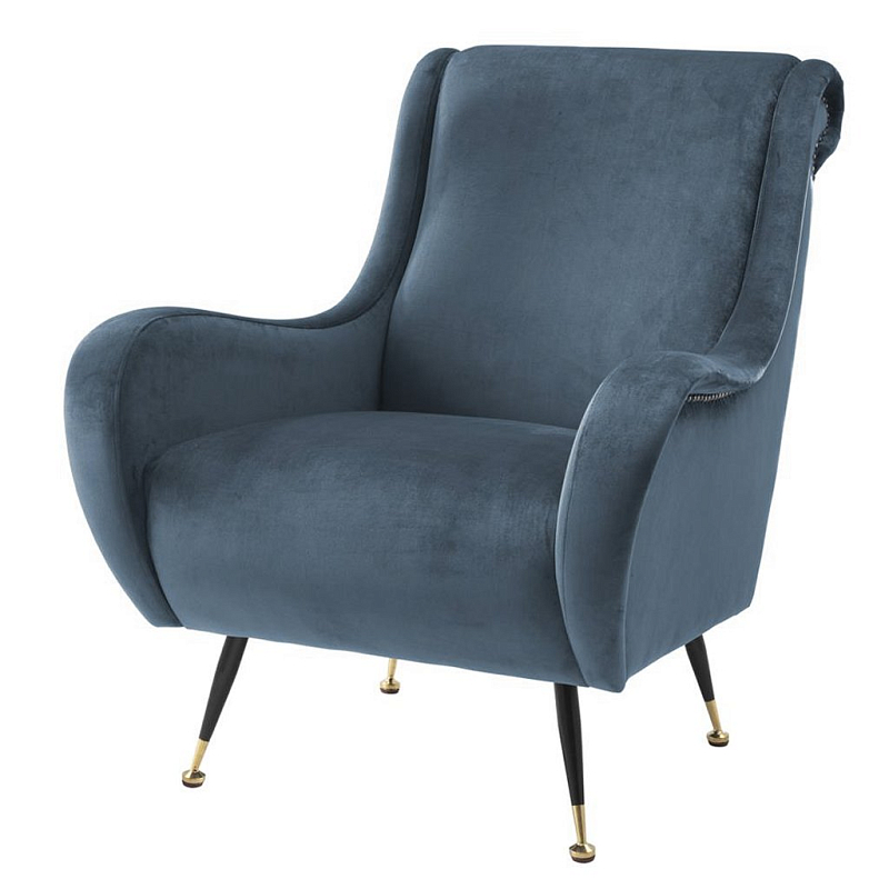 Дизайнерское кресло Giardino Chair gray blue Сизый Черный Дизайнерское кресло Giardino Chair gray blue Сизый Черный в Волгограде | Loft Concept