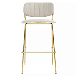 Стул барный широкой полукруглой спинкой на золотистых ножках Chair Smooth Shapes варинант исполнения - 1 | Loft Concept в Волгограде