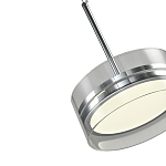 Подвесной светильник с прозрачным плафоном цилиндрической формы из акрила и стекла с пультом для регулировки света Glass Lamp Chromium варинант исполнения - 3 | Loft Concept в Волгограде