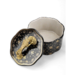 Шкатулка черного цвета с крышкой с фигуркой льва Eden Garden варинант исполнения - 4 | Loft Concept в Волгограде