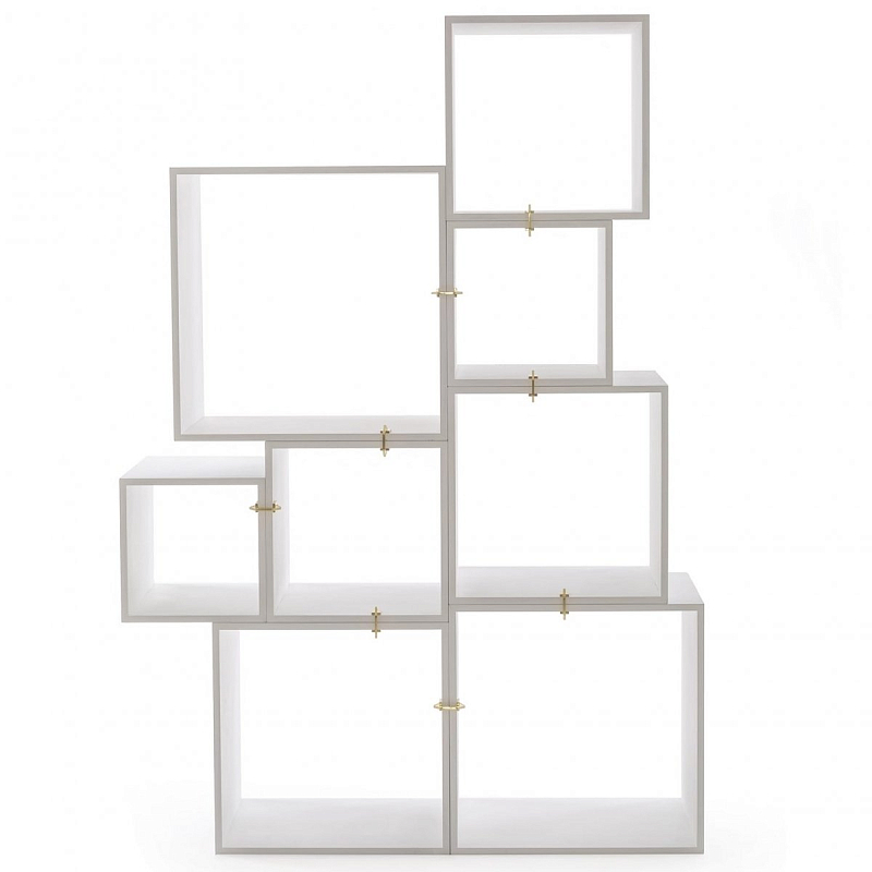 Стеллаж Seletti Assemblage White Белый Золотой в Волгограде | Loft Concept 