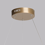 Люстра подвесная круглая золотого цвета с белыми изогнутыми световыми линиями Luke Lampco Tracer Lamp варинант исполнения - 11 | Loft Concept в Волгограде