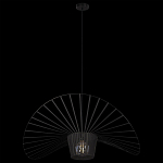 Подвесной светильник чёрного цвета с металлическим каркасом в форме веера Friture Vertigo Pendant варинант исполнения - 4 | Loft Concept в Волгограде