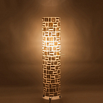 Торшер из перламутра на металлическом каркасе Indonesian Cylinder 2 варинант исполнения - 2 | Loft Concept в Волгограде