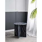 Столик кофейный с столешницей из черного мрамора Compact Black Marble Table варинант исполнения - 6 | Loft Concept в Волгограде