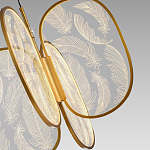 Люстра с гравировкой на акриловых плафонах Gravyura Bronze D 50 см варинант исполнения - 3 | Loft Concept в Волгограде