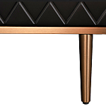 Комод черный округлой формы с рельефным фасадом Black Cut варинант исполнения - 7 | Loft Concept в Волгограде