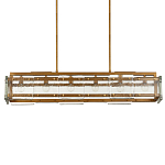 Люстра прямоугольная из толстого литого стекла Cast Glass варинант исполнения - 1 | Loft Concept в Волгограде