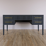 Большой Рабочий стол Primo с 5 выдвижными ящиками Черный дуб варинант исполнения - 1 | Loft Concept в Волгограде