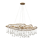 Люстра подвесная золотого цвета с металлическим сетчатым основанием и стеклянными каплевидными подвесками Hinkley варинант исполнения - 7 | Loft Concept в Волгограде