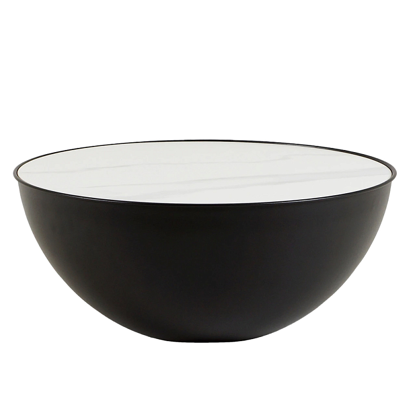 Столик журнальный в форме полусферы Table Bowl Черный Белый Столик журнальный в форме полусферы Table Bowl Черный Белый в Волгограде | Loft Concept