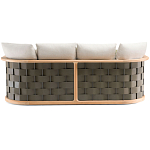 Дизайнерский уличный диван из массива дерева с плетеной спинкой PALINFRASCA Sofa варинант исполнения - 20 | Loft Concept в Волгограде