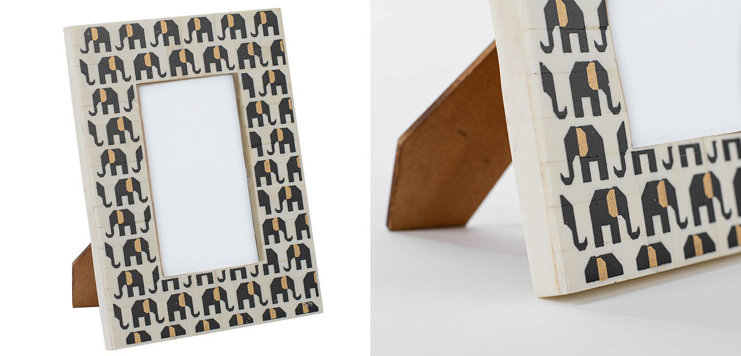Фоторамка кость Indian Elephants Bone Inlay photo frame Фоторамка кость Indian Elephants Bone Inlay photo frame - Loft-Concept в Волгограде