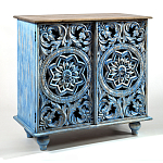 Комод с резным фасадом Blue Carved Chest of Drawers варинант исполнения - 2 | Loft Concept в Волгограде