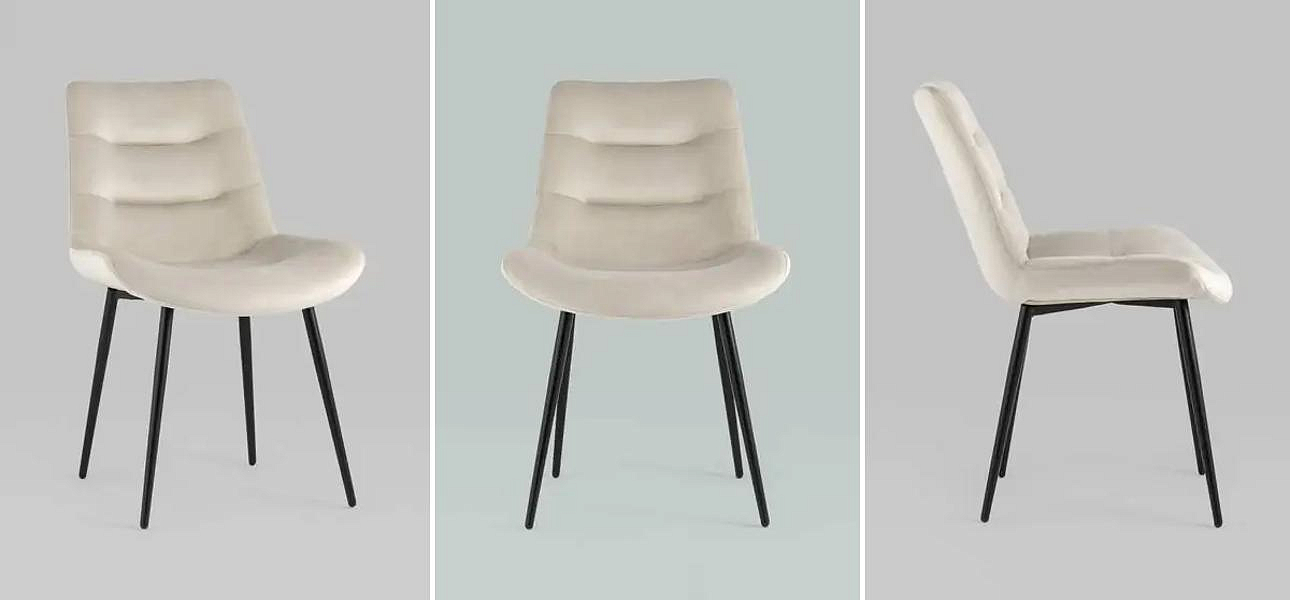 Стул Austin Chair Молочный Веелюр Стул Austin Chair Молочный Веелюр - Loft-Concept в Волгограде