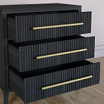 Комод Primo с 3 выдвижными ящиками Черный дуб варинант исполнения - 6 | Loft Concept в Волгограде