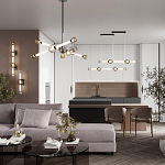 Светодиодный подвесной светильник Rovelly Black варинант исполнения - 3 | Loft Concept в Волгограде