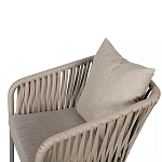 Стул серо-бежевый с декоративным плетением на спинке и подлокотниках Chair Weave варинант исполнения - 8 | Loft Concept в Волгограде