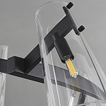 Люстра светодиодная с 8-ю прозрачными плафонами из акрила и стали Glass Cylinder Black варинант исполнения - 6 | Loft Concept в Волгограде