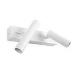 Бра с двумя цилиндрическими повортными спотами белого цвета Trumpet tube варинант исполнения - 2 | Loft Concept в Волгограде