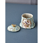 Шкатулка голубого цвета с рисунком и состаренным эффектом Eden Garden варинант исполнения - 6 | Loft Concept в Волгограде