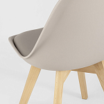 Стул с основой из пластика и мягким сиденьем Arvika Beige варинант исполнения - 6 | Loft Concept в Волгограде