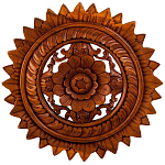 Панно из дерева круглое Flower Panel With Trees варинант исполнения - 1 | Loft Concept в Волгограде