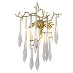 Бра с декором в виде ветвей и стеклянных подвесок в форме капель Droplet Chandelier варинант исполнения - 2 | Loft Concept в Волгограде