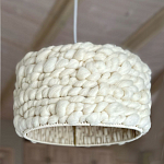 Вязаный шерстяной светильник Knitted wool lamp Cylinder варинант исполнения - 2 | Loft Concept в Волгограде