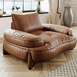 Кресло кожаное с деревянным каркасом Medieval Furniture варинант исполнения - 4 | Loft Concept в Волгограде