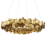 Люстра круглая из многослойных золотых дисков Metal Disc Chandelier варинант исполнения - 5 | Loft Concept в Волгограде
