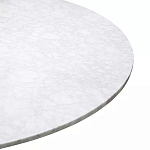 Круглый обеденный стол с белой мраморной столешницей White Tabletop on Black Base варинант исполнения - 6 | Loft Concept в Волгограде