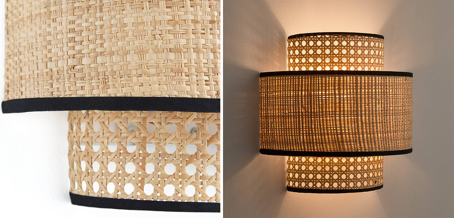 Бра Ottar Wicker Double lampshade - Loft-Concept в Волгограде