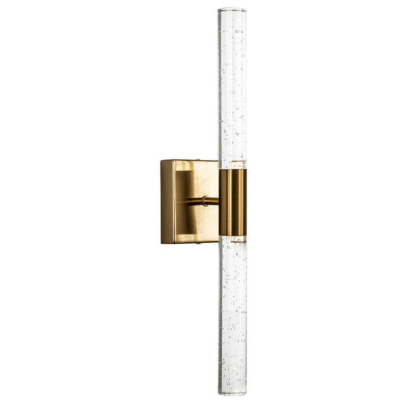 Бра со стеклянным плафоном латунь Gileberte Glass Tube Wall Lamp Brass Прозрачное Стекло Латунь Бра со стеклянным плафоном латунь Gileberte Glass Tube Wall Lamp Brass Прозрачное Стекло Латунь в Волгограде | Loft Concept