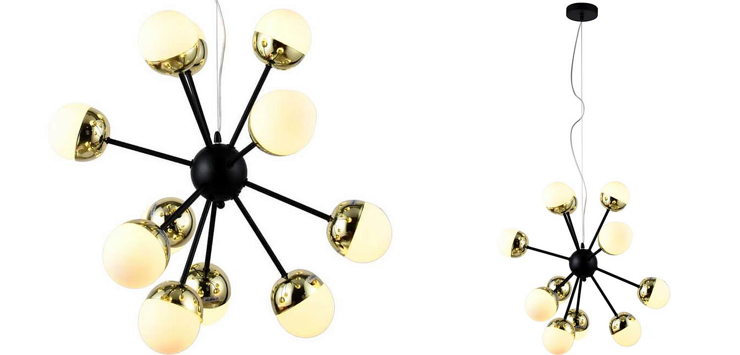 Люстра Sputnik White and Gold Globe Chandelier 12 Люстра Sputnik White and Gold Globe Chandelier 12 - Loft-Concept в Волгограде