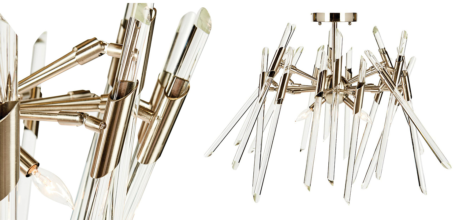 Потолочный светильник Ice Rods Chandelier nickel Потолочный светильник Ice Rods Chandelier nickel - Loft-Concept в Волгограде
