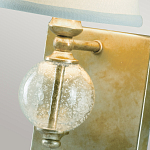 Бра со стеклянным шарообразным декором с пузырьками и бежевым абажуром Feiss варинант исполнения - 3 | Loft Concept в Волгограде