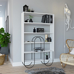Стеллаж прямой белый с 5-ю открытыми полками NORFOLK BOOKCASE WHITE варинант исполнения - 1 | Loft Concept в Волгограде