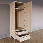 Узкий Шкаф Primo с 2 выдвижными ящиками Светлый дуб варинант исполнения - 7 | Loft Concept в Волгограде