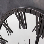 Часы настенные зеркальные с чёрным металлическим циферблатом Mirror Tower Clock варинант исполнения - 4 | Loft Concept в Волгограде