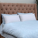 Постельное белье голубого цвета из перкаля с принтом 200х220 см Aurora Allure варинант исполнения - 6 | Loft Concept в Волгограде