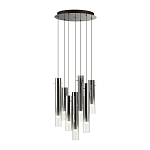 Люстра каскадная с 7-ю цилиндрическими плафонами из стекла Luminous Cylinders варинант исполнения - 2 | Loft Concept в Волгограде