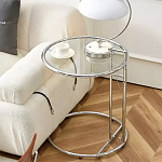 Дизайнерский журнальный стол круглый на стальном каркасе Fahek варинант исполнения - 2 | Loft Concept в Волгограде