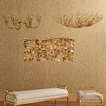 Люстра в форме золотой чаши из кораллов Coral Decor варинант исполнения - 3 | Loft Concept в Волгограде