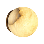 Настенно-потолочный светильник с плафоном в форме шара из алебастра Cryptocrystalline Stone варинант исполнения - 8 | Loft Concept в Волгограде