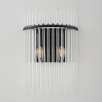 Бра со стеклянными прозрачными трубками и черным металлическим каркасом Nembus варинант исполнения - 1 | Loft Concept в Волгограде